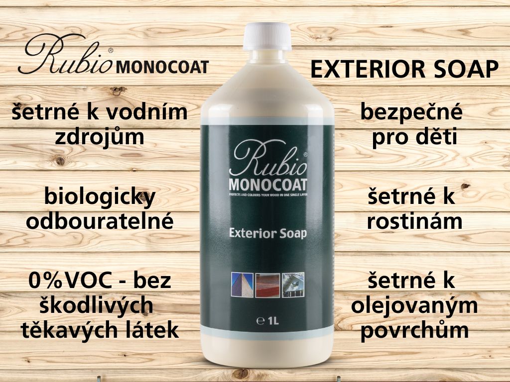 0 VOC - Rubio Exterior Soap - bezpečné, bez škodivých těkavých látek